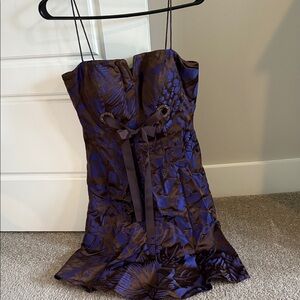 Chetta B Purple and Brown Dress